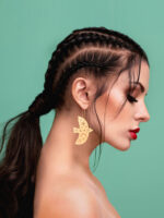 Alicanto 1 - Dash of Gold Acrylic Earrings