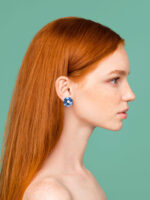 Brunnera stud 2 - Dash of Gold - Acrylic Earrings