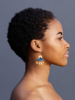 Cloud Nine 2 - Dash of Gold Acrylic Earrings