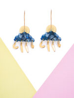 Cloud Nine - Dash of Gold Acrylic Earrings