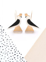 Cockatoo - Dash of Gold Acrylic Earrings
