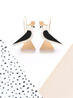 Cockatoo - Dash of Gold Acrylic Earrings