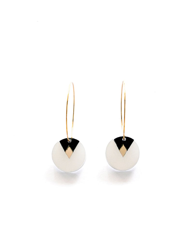 Desert Moon 4 - Dash of Gold Acrylic Earrings
