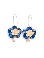 Forget Me Not 3 - Dash of Gold Acrylic Earrings