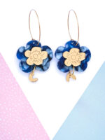 Forget Me Not - Dash of Gold Acrylic Earrings