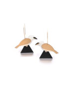 Kookaburras 1 - Dash of Gold Acrylic Earrings