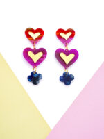 Lovers Lovers 1 - Dash of Gold - Acrylic Earrings