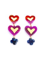 Lovers Lovers 3 - Dash of Gold - Acrylic Earrings