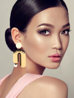Mamunia 1 - Dash of Gold Acrylic Earrings
