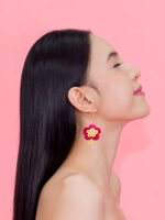 Mandevilla 2 - Dash of Gold - Acrylic Earrings