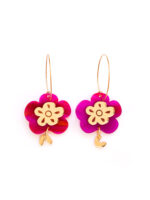 Mandevilla 2- Dash of Gold - Acrylic Earrings.