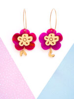 Mandevilla - Dash of Gold - Acrylic Earrings