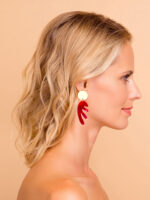 Mini Coral 1 - Dash of Gold - Acrylic Earrings
