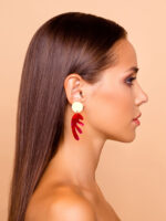 Mini Coral 2 - Dash of Gold - Acrylic Earrings