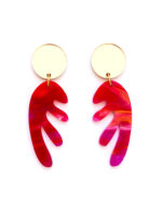 Mini Coral 3 - Dash of Gold - Acrylic Earrings