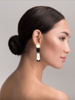 Moon Light 1 - Dash of Gold Acrylic Earrings