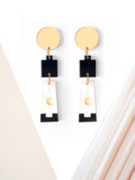 Moon Light 4 - Dash of Gold Acrylic Earrings