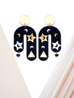 Moroccan Nights 3 - Dash of Gold Acrylic Earrings