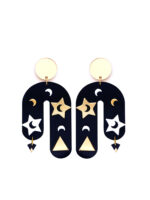 Moroccan Nights 4 - Dash of Gold Acrylic Earrings