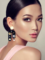 Moroccan Nights - Dash of Gold Acrylic Earrings