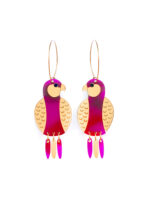 Mr Parrot 3 - Dash of Gold - Acrylic Earrings