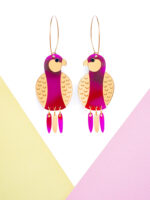 Mr Parrot - Dash of Gold - Acrylic Earrings