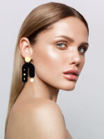 Night Sky 1 - Dash of Gold Acrylic Earrings