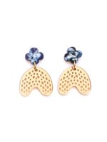 Poritidae 3 - Dash of Gold Acrylic Earrings