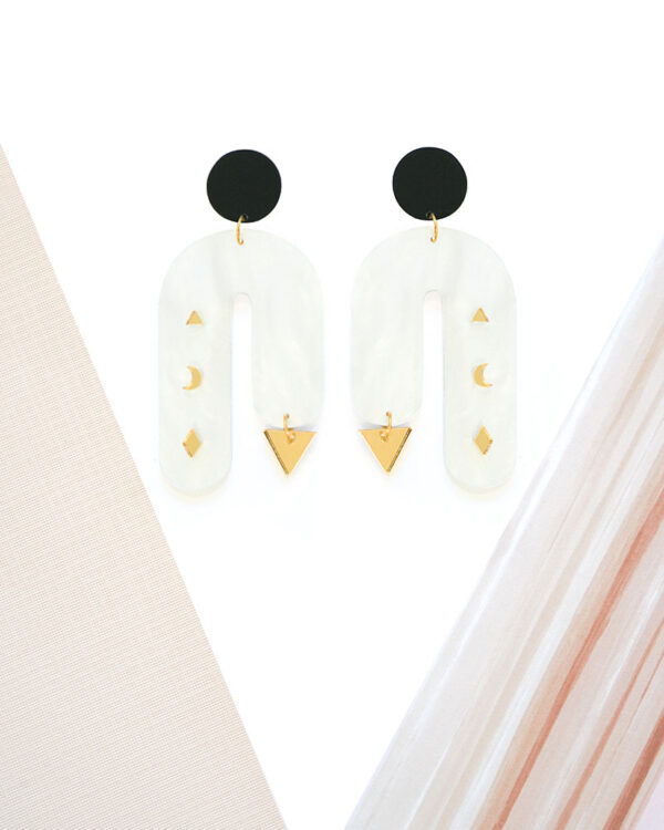 Ritual 5 - Dash of Gold Acrylic Earrings