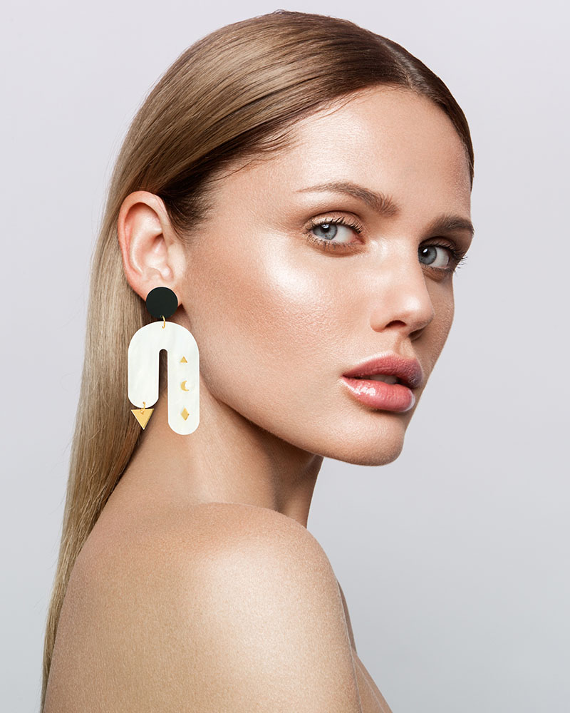 Ritual - Dash of Gold Acrylic Earrings