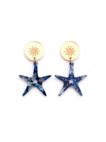 Star Fish 3 -Dash of Gold - Acrylic Earrings