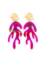 Under Water World 3 - Dash of Gold - Acrylic Earrings