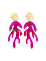Under Water World 3 - Dash of Gold - Acrylic Earrings