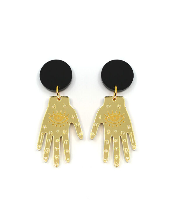Night Visionary - Handmade Acrylic Earrings - Dash of Gold